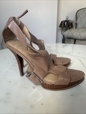 4” Taupe Platform Heels
